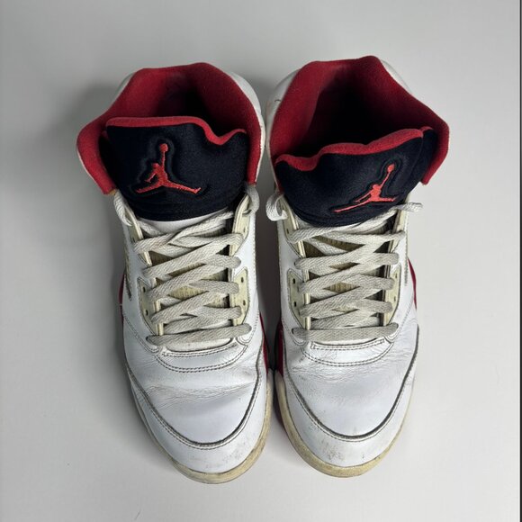 Nike Air Jordan 5 Retro “Fire Red” 2013 Black White Tongue Sneakers - Picture 2 of 12